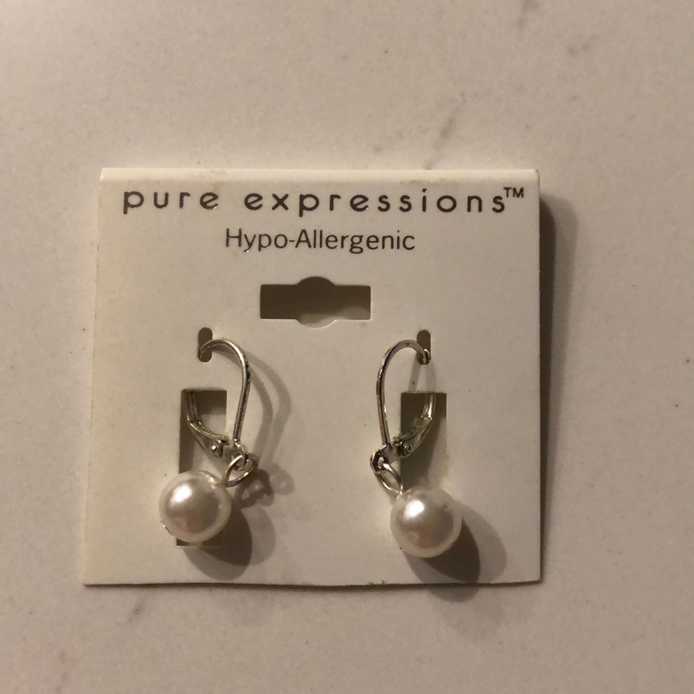 Faux Pearl Earrings